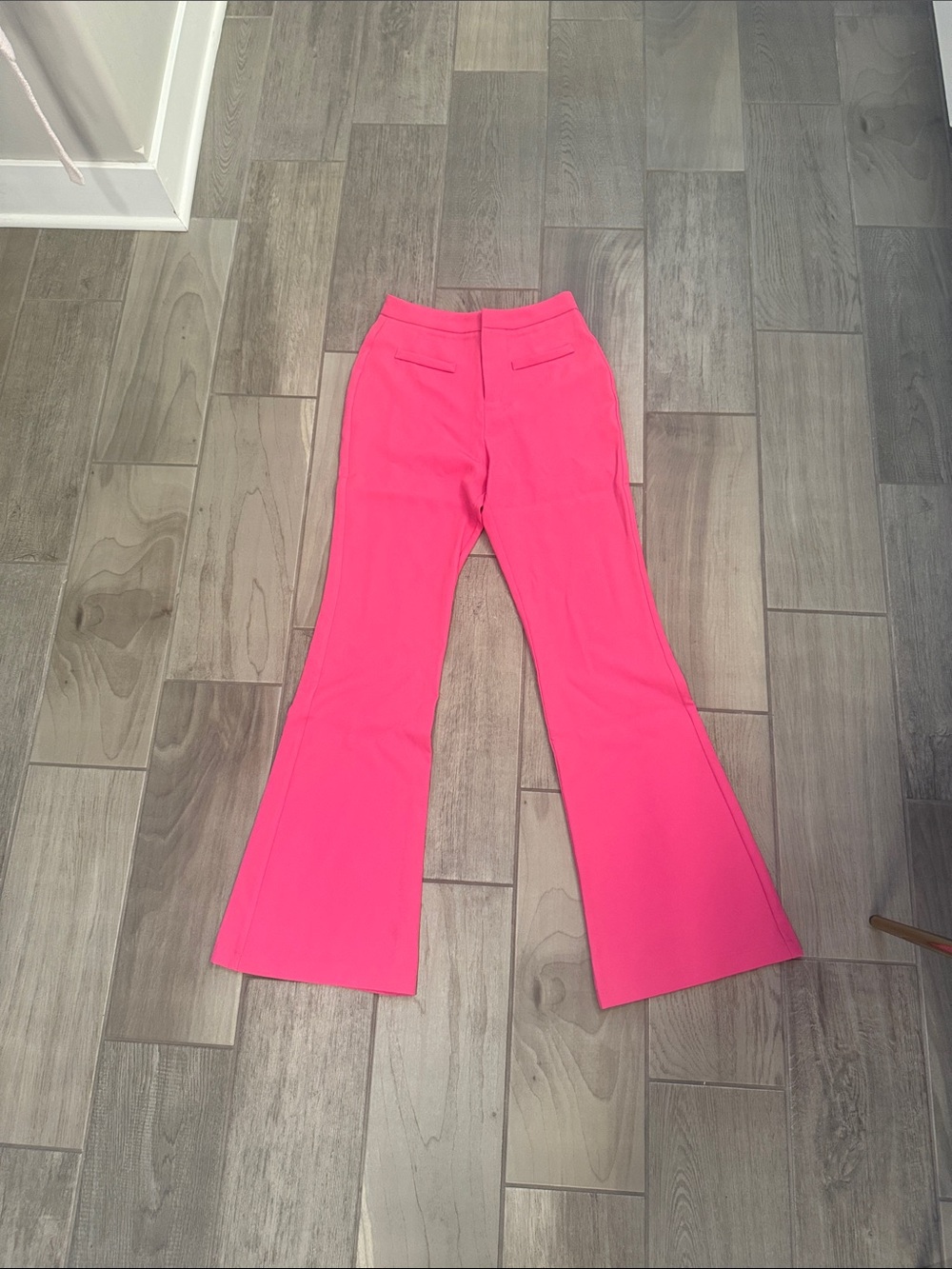 Pink Lily Bright Pink Flare Dress Pants (never worn)